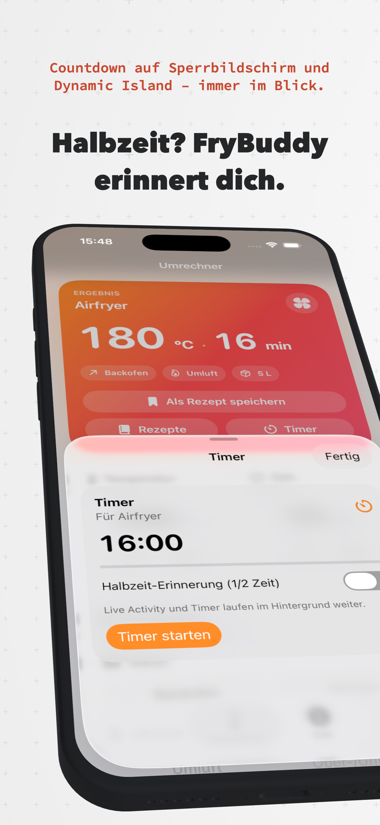 Halbzeit? FryBuddy erinnert dich – Timer mit Live Activity