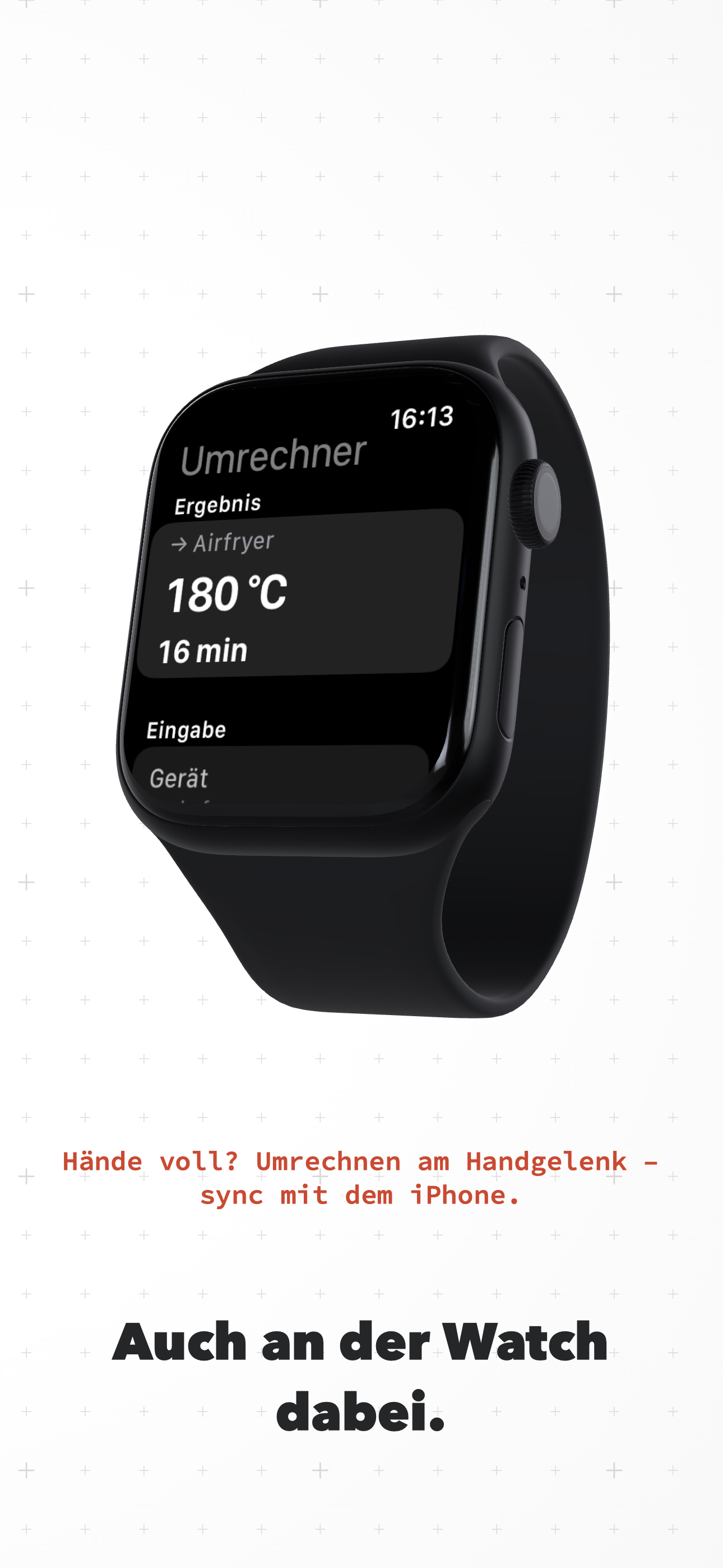 Auch an der Watch dabei – sync mit dem iPhone